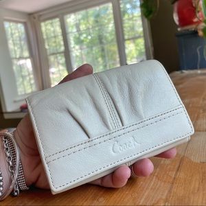 Cream Leather Coach Ashley Wallet